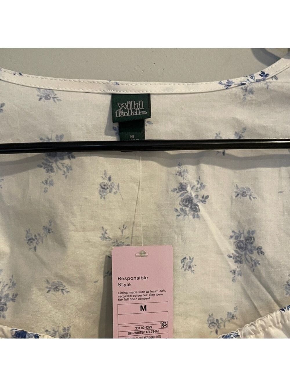 NWT Wild Fable Long Sleeve Cotton Milkmaid Top Size M - Picture 6 of 12